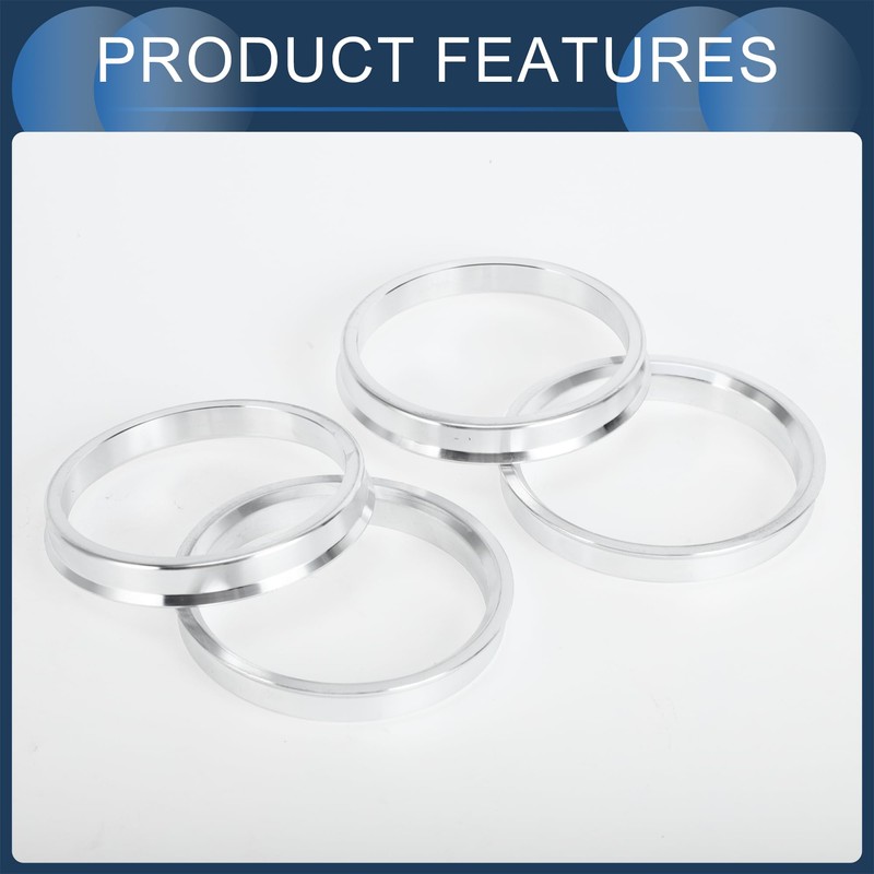 Hub Centric Rings, 64.1mm ID to 72.6mm OD Vehicle Wheel