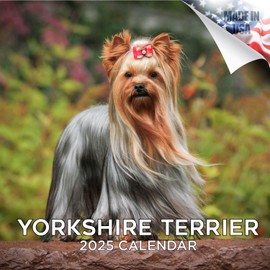 2024 2025 Yorkshire Terrier Calendar - Dog Breed Monthly Wall Calendar - 12 x 24 Open - Thick No-Bleed Paper - Giftable - Academic Teacher's Planner Calendar Organizing & Planning - Made in USA