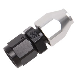 Russell by Edelbrock 639213 Black/Silver -6 AN Male 37 Degree to 3/8" Aluminum Tube Fuel Line Adapter