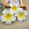 6Pcs Hawaiian Plumeria Flower Hair Clips with Pearl, 5cm and