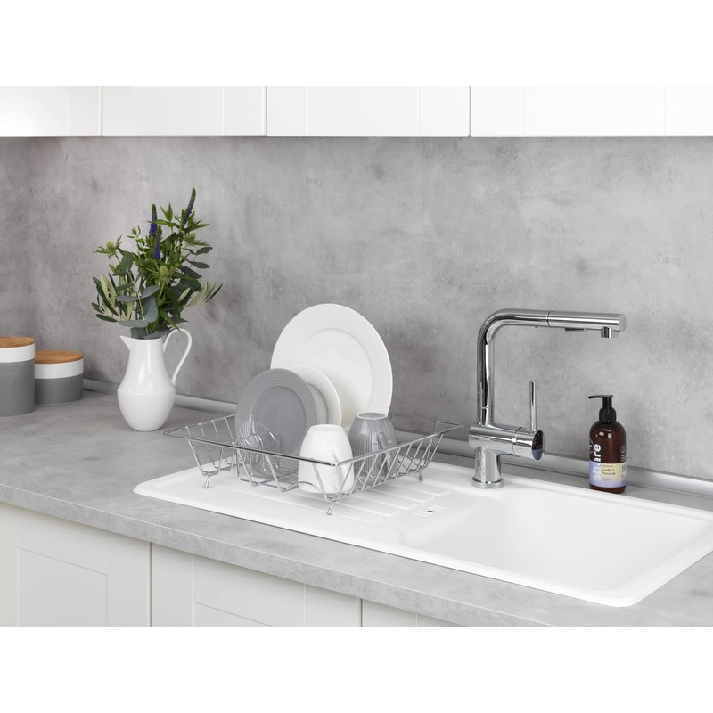 Wenko Escurreplatos rejilla, Metal, Chrome