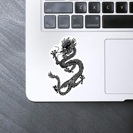 Medium 100mm 'Chinese Dragon' Permanent Sticker Decal for Cars/Windows/Bins/Walls etc (DW00117501)