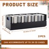 CroBlissful 2 Set Wooden Cd Storage Box Holder Racks Cassette