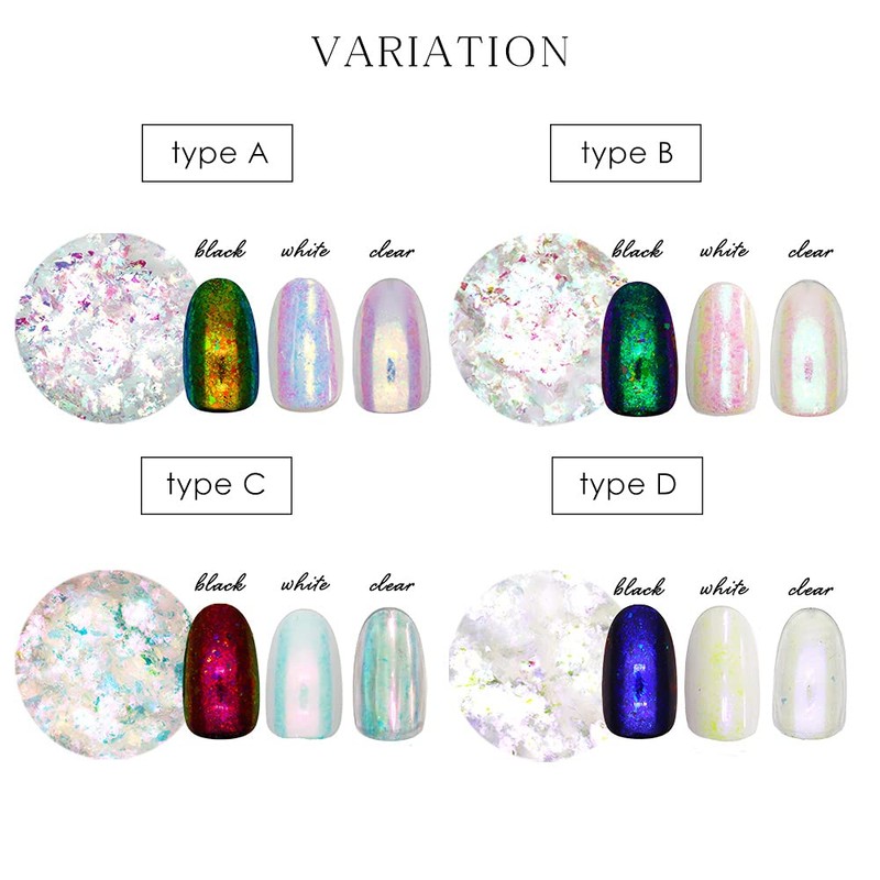 irogel Nail Art Aurora Dazzling Powder, Approx. 0.2 g, Glitter