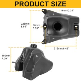Gas Tank Fuel Tank Petrol with Cap for CRF50 XR50 50cc 70cc 90cc 110cc 125cc SSR TaoTao coolster Baja DR49 SDG 107 kazuma Thumpstar BSE Piranha Pitster Pro Roketa Atomik Pit Dirt Trail Bike