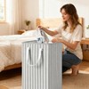 Harborway 3 Pack Laundry Hamper Collapsible Large Waterproof Cotton Linen