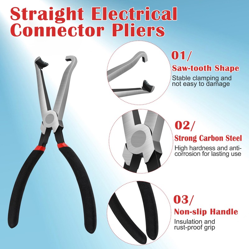 Anglekai 4PCS Electrical Disconnect Pliers, Straight and 60°Electrical Connector Separator