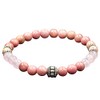 Handmade Attract Love Intention Bracelet with Rhodonite, Rose Quartz, and