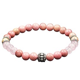 Handmade Attract Love Intention Bracelet with Rhodonite, Rose Quartz, and Rhodochrosite