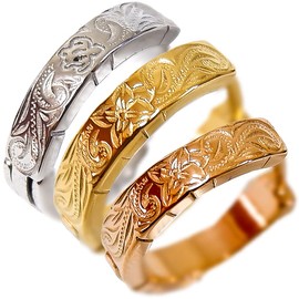 Hawaiian Jewelry Single Ear Women Hoop Honu Scroll Pink Gold