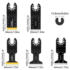 28 Pieces Titanium Oscillating Tool Blades Bi-Metal Osciallating Saw Blade Universal Quick Release Multitool Blade Kit for Wood Metal Nails Plastics