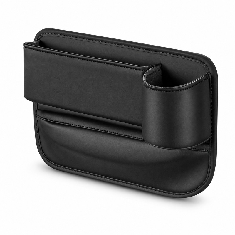 Car Seat Gap Organizer with Cup Holder – PU Leather