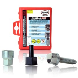 HEYNER Spare Wheel Locking Bolt Security Kit, Key Lock, Fits Volkswagen Transporter T6, 52mm Thread Steel, Outdoor Use