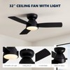 MOOONICHE 32" Ceiling Fan with Light and Remote, Small Quiet