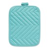 DII Heat Resistant Quilted Cotton, Pocket Potholder, 7x9, Aqua, 3