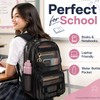 KLFVB Clear Backpack Heavy Duty, 3PCS See Through School Bag