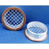 2.5" Round Open Screen Vent w 1/4" mesh - Brown - Package of 4