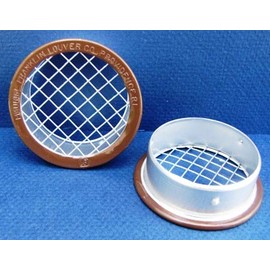 2.5" Round Open Screen Vent w 1/4" mesh - Brown - Package of 4