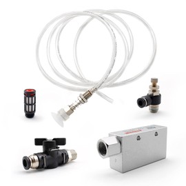 SRJQXH Pneumatic Vacuum Generator Manipulator Suit, with Silencer, PU Pneumatic Hose, Pneumatic Suction Cup, 1/4 Inch Pneumatic Connector, Valve Accessories for DIY Pneumatic Mechanical System