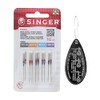 Singer Universal 2020 Sewing Machine Needles, Packet of 10, Assorted Sizes 70/10, 80/12, 90/14 & 100/16, Includes Large Needle Threader