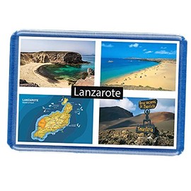 Lanzarote Fridge Magnet - Large Size (7cm x 4.5cm) - Gift Idea - Tourism