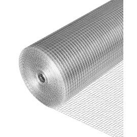 HUNKA 72x50 Hardware Cloth 1/2 Inch 19Ga,Chicken Coop, Hardware Mesh, Welded Fence Rolls, Galvanized Wire Mesh, Chicken Wire, Rabbit Fencing Roll