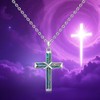 Abalone Infinity Cross Necklace for Women Sterling Silver Simple Womens