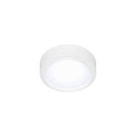 Illux Lámpara redonda tipo plafón, 6 W, Luz fria, Color blanco, lámparas para recamara,sala, cocina, TL-2805.B65