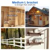 KOMOHOM 1.5x3x3 Inch Galvanized L Bracket, 8PCS 90 Degree Angle