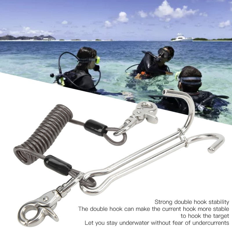 316 Stainless Steel Diving Current Hook Double Reef Drift Hook