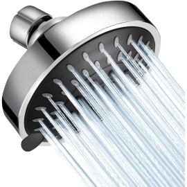 HEAD HOPOPRO High Pressure Shower Head 5 Settings Fixed Showerhead 4 Inch High F...