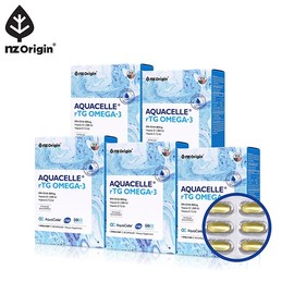 NZ Origin [4+1] Aquacell RTG Omega 30 Capsules (Total 5-Month Supply) / 엔젯오리진 [4+1] 아쿠아셀 알티지 오메가 30캡슐 (총 5개월분)