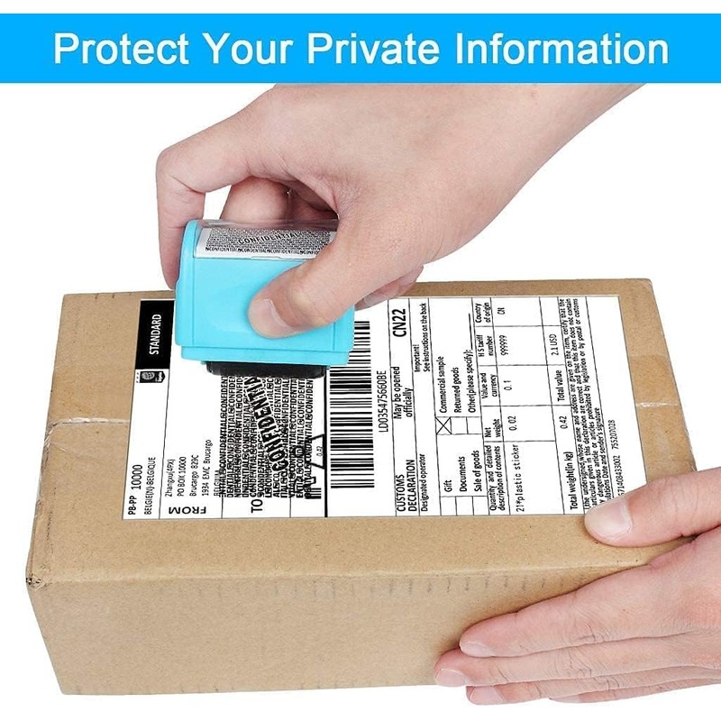 Data Defender, Identity Guard Roller Stamp Wide Rolling Security Stamp,