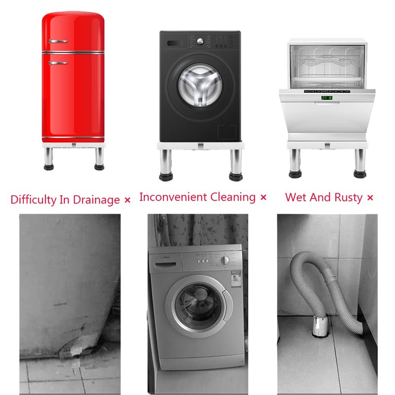 SSEHCWAN Washer and Dryer Stands, Washing Machine Stand Base Adjustable