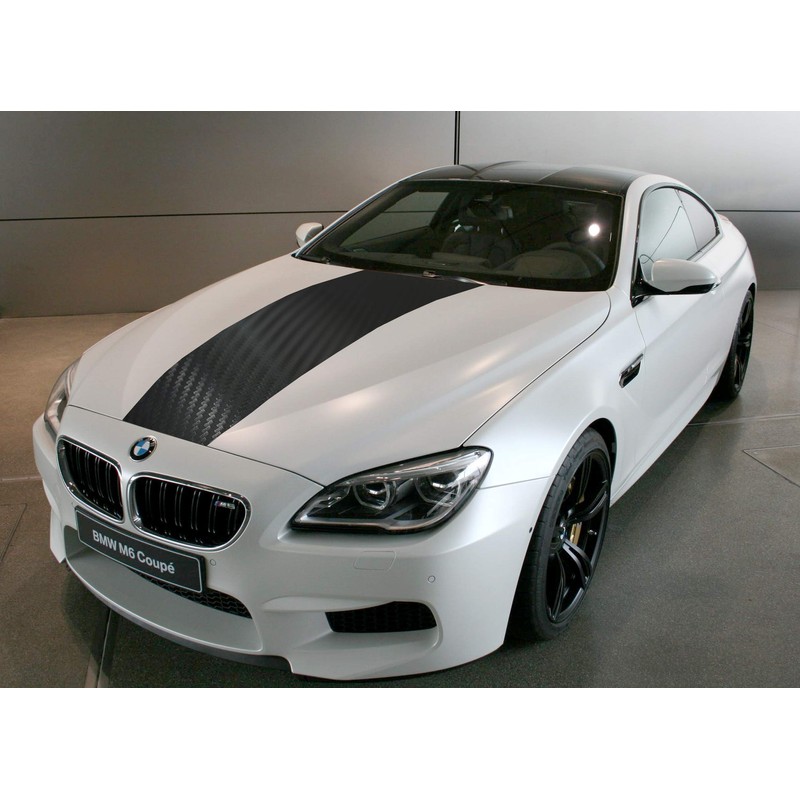 VViViD Black Carbon Fiber Adhesive Vinyl Racing Stripe Wrap Film