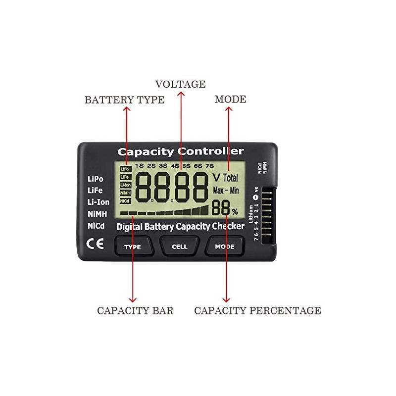 Capacity Checker Controller Tester Voltage Tester 1-7S