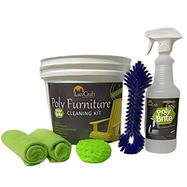 LuxCraft Poly Brite Spray Cleaning Kit for HDPE Outdoor Poly Lumber Furniture Cleaner and Outdoor Patio Furniture Cleaner for Outside