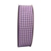 Micomon Purple and White Woven Edge Plaid Ribbon 100% Polyester