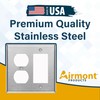 Standard Size Stainless Steel Outlet Covers, Duplex Receptacle and Rocker