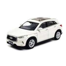 Paudi Model 1/64 Infiniti QX50 2018 Model Car, Mini Car, Collection, White, Finished Product