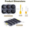 NatureMan 4 Pcs Silicone Baguette Pan and Hamburger Bun Pan