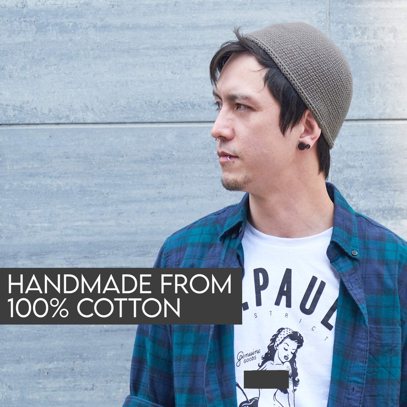 CHARM - Gorro Kufi para Hombre, Gorro de algodón Hecho