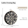 CORIOS Women Evening Bag Rhinestone Clutch Bag Ring Handle Handbag