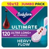 Bodyform Ultimate Ultra Long Sanitary Towels Wings 120 Pack, Heavy