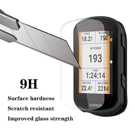 SHUAXI Screen Protector for Garmin Edge 840 Solar/Edge 540 GPS (3+1pack) and Silicone Case Cover,Tempered Glass Film Anti-Scratch High Definition Full Coverage