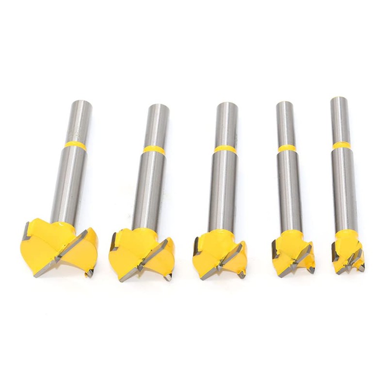 CENPEK 5 Pieces Carbide Drill Bit Set, Hinge Hole Saw