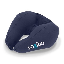 Yogibo Neck Pillow, X Logo, Polyester, Travel, Navy Blue