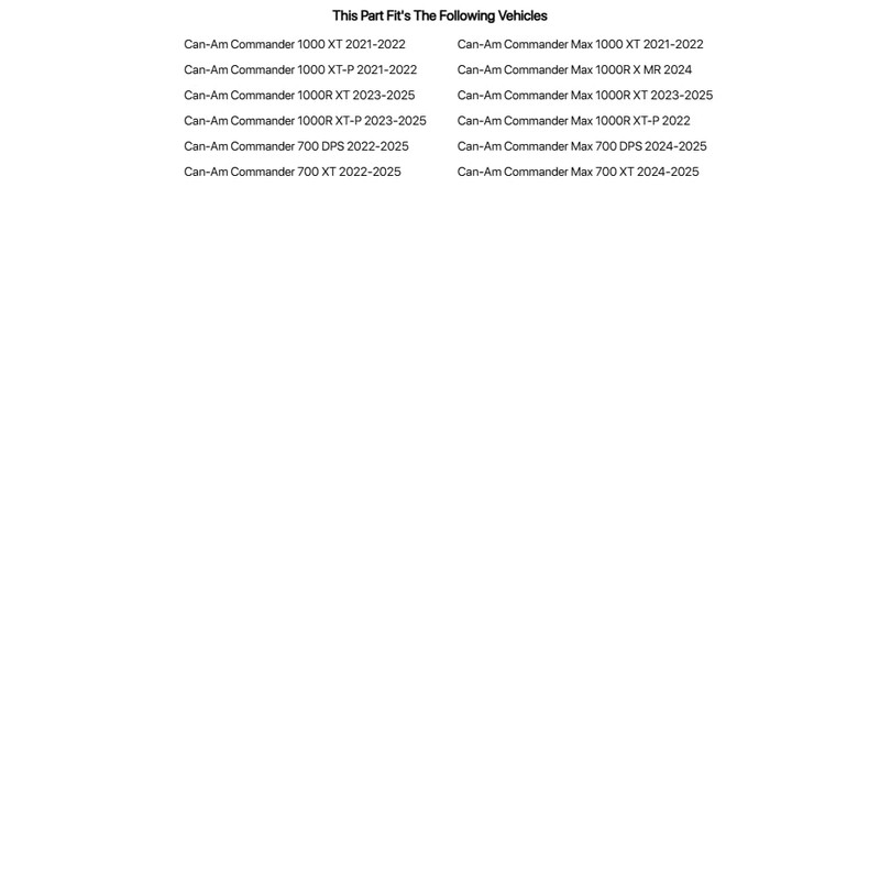 Tusk LED Light Bar Brackets 12" for Can-Am Commander 700