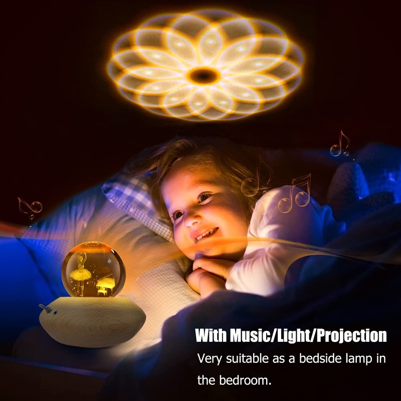 Kajiewo Music Box, 3D Crystal Ball Music Box with Warm