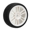 2PCS RC Racing Tire Plastic Wheel Hub and Rubber Tire